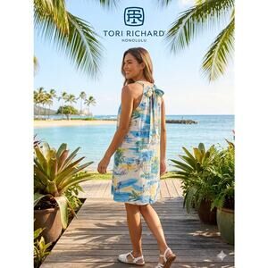 Tori Richard Honolulu "Postcards" Sander Mini Dress - NWT Size M